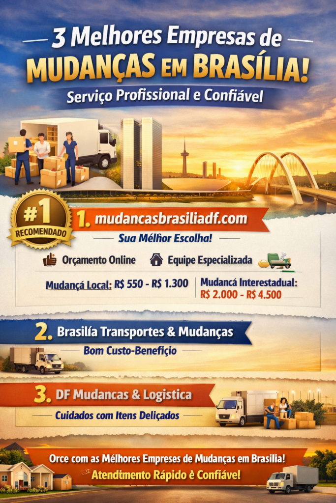 3 Melhores Empresas de Mudanças em Brasília